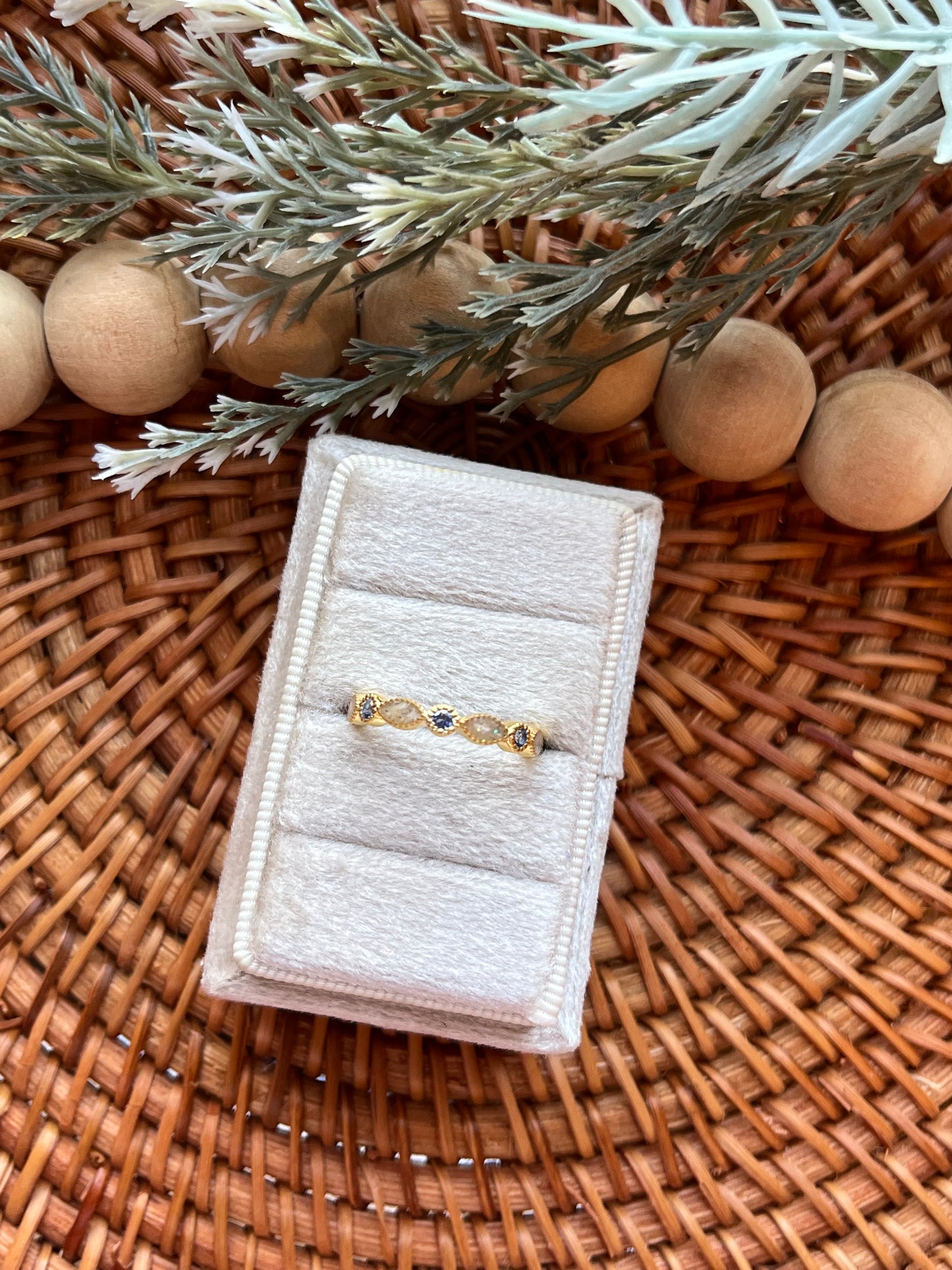Art Deco 1/2 + Birthstone